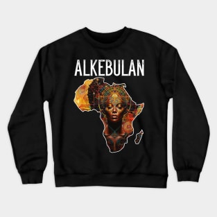 Shape Of Africa Map Alkebulan Melanin Gift T-Shirt Crewneck Sweatshirt